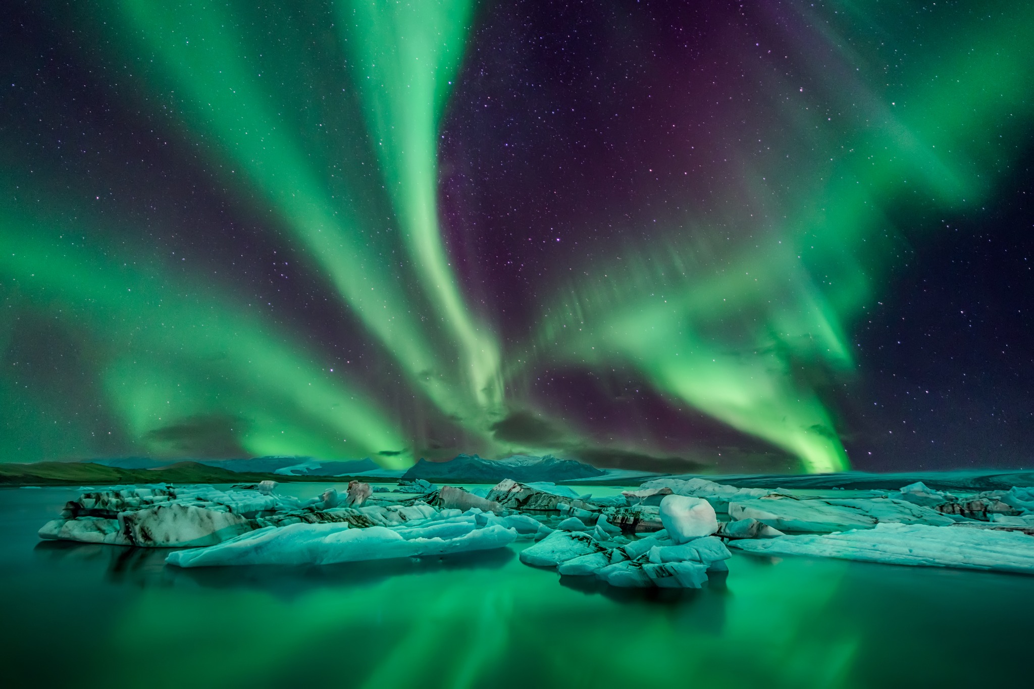 Aurora on Glaciers -Posted By: IcelandCalling