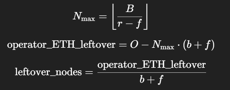 maximum number of validator nodes an operator can spin up given system-wide borrow limits and per-node ETH composition -Posted By: ethereanbull